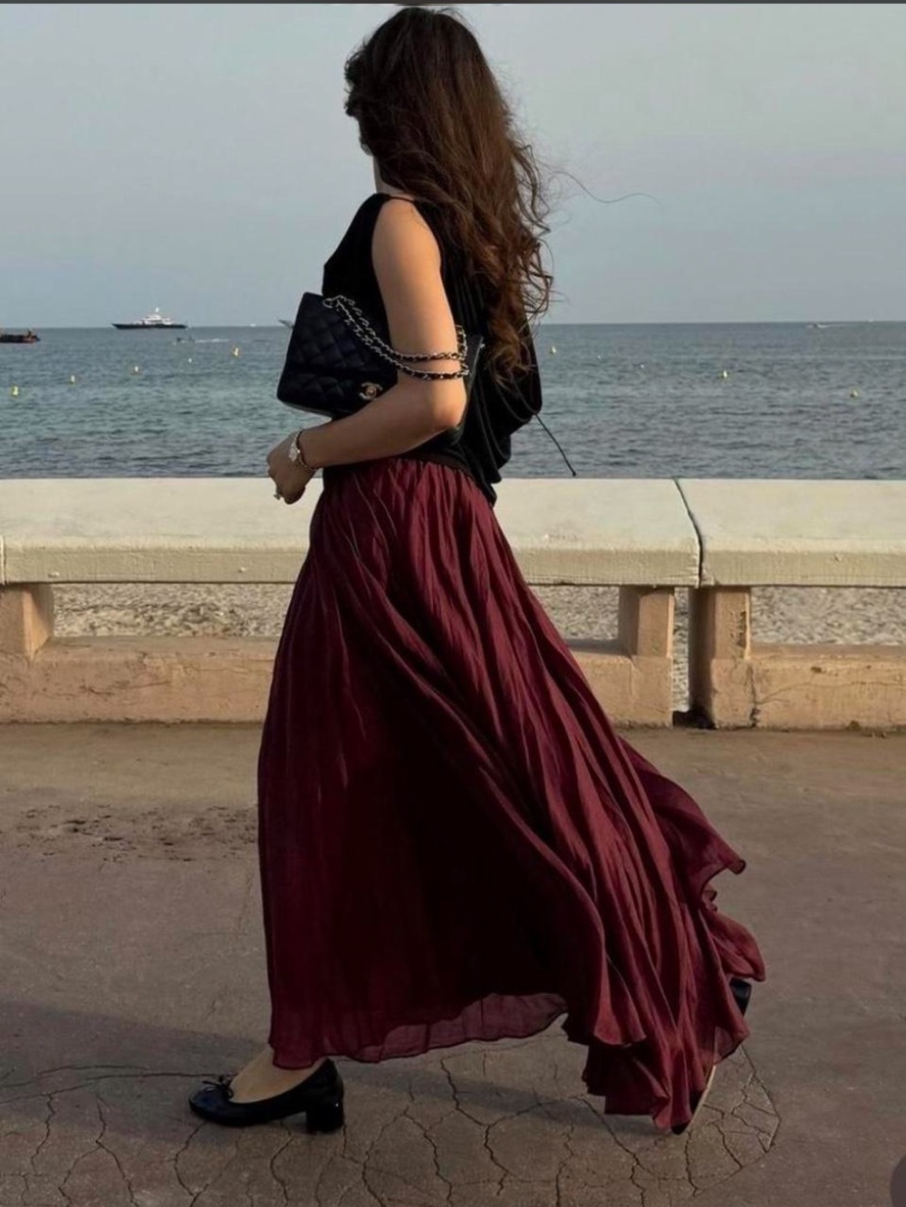 Massimo Dutti burgundy Skirt - Picture 2 of 4